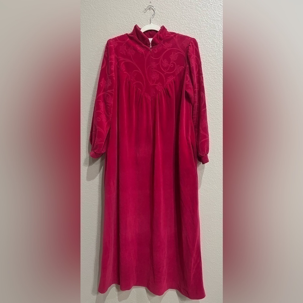 Vintage Kathleen Userwood For Periphery pullover Robe Pink  Sz L Embossed